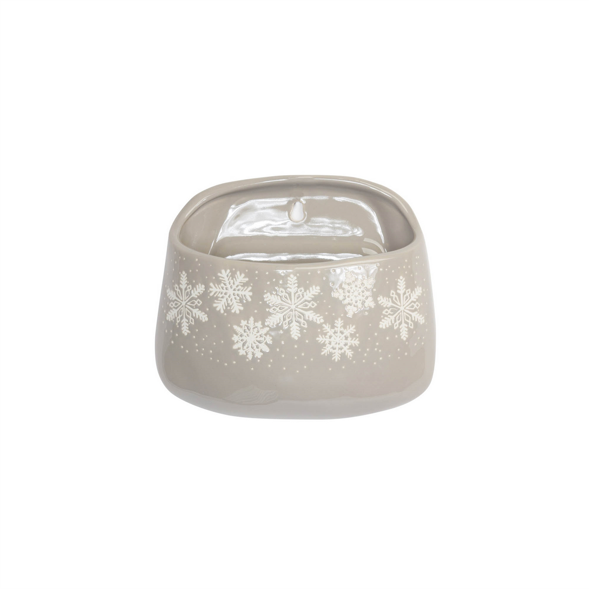 Stoneware Wall Pocket with Snowflake Design (Set of 2) -Ship Only