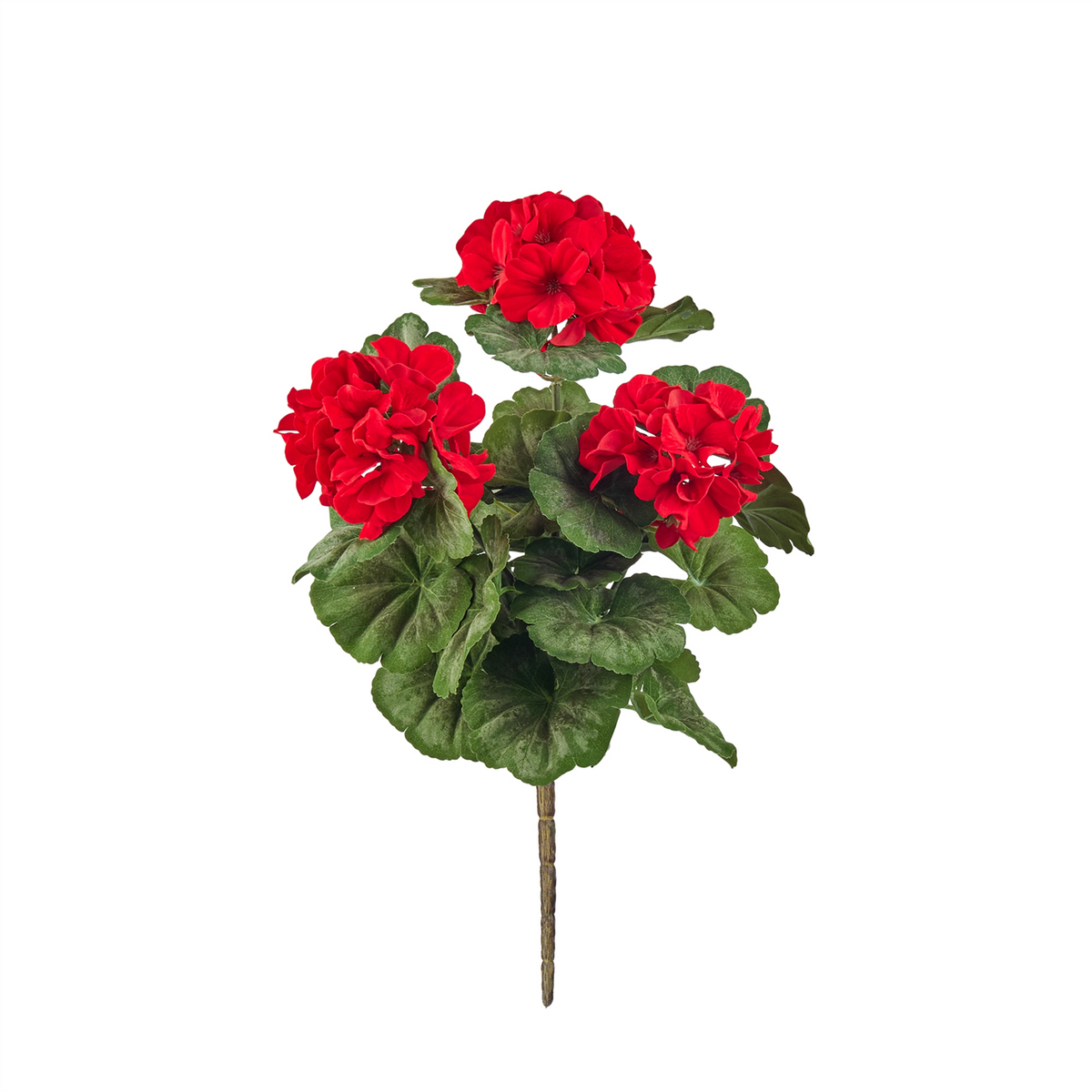 Red Geranium Floral Bush (Set of 2) -Ship Only