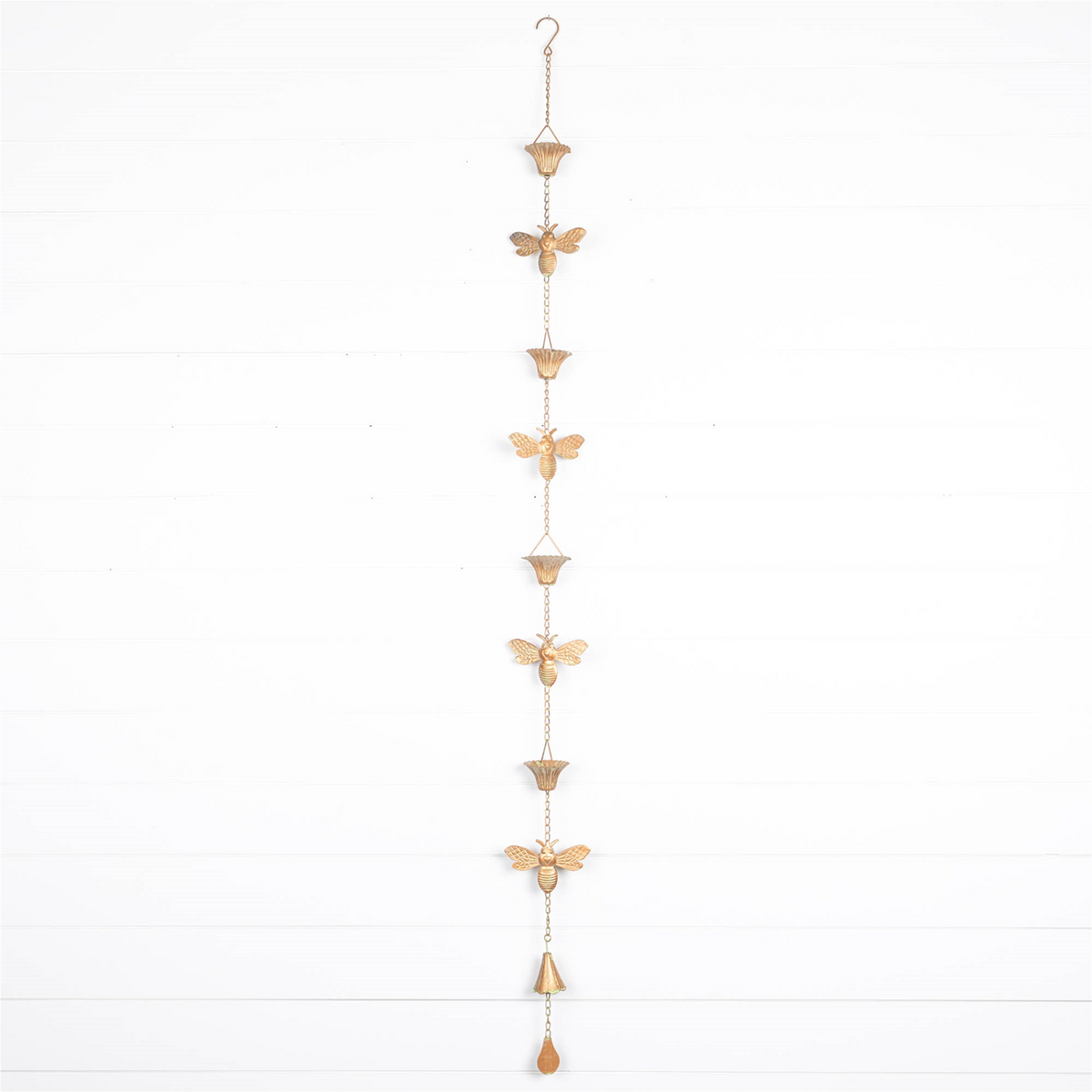 Iron Bumble Bee Rain Chain 61.5"H -Ship Only