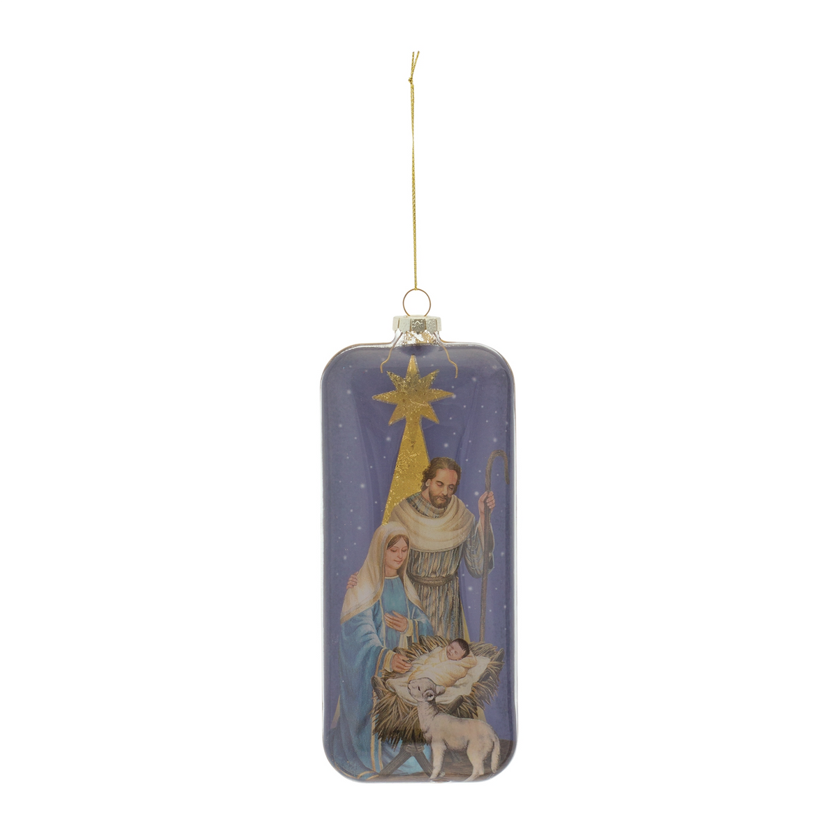 Nativity Ornament (Set of 6) 8”H Glass