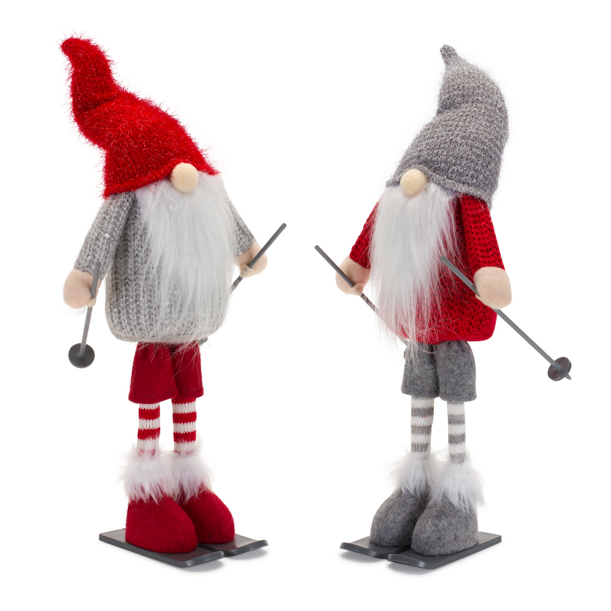 Plush Standing Gnome Skier (Set of 6) -Ship Only