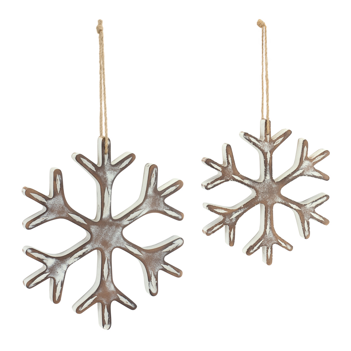 Snowflake Ornament (Set of 12) 7"H, 9.25"H MDF -Ship Only