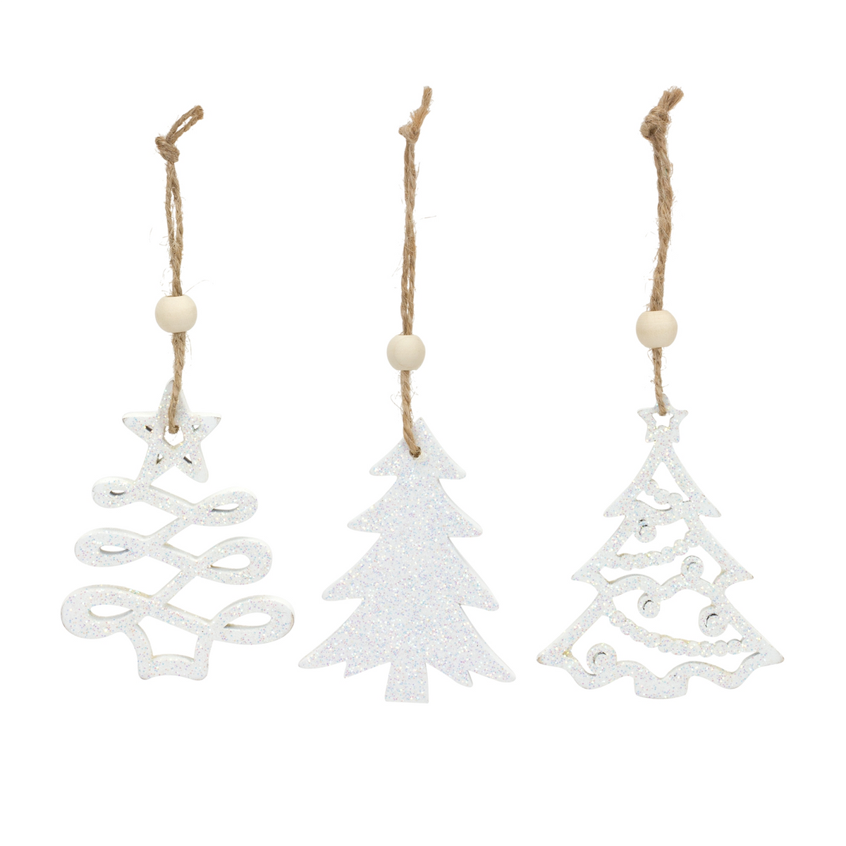 Tree Ornament (Set of 9) 3”H Wood -Ship Only