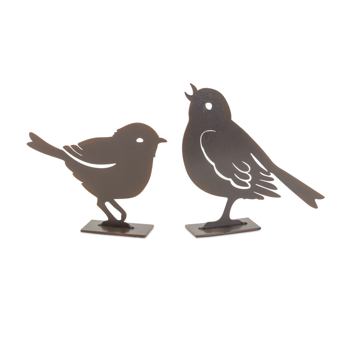 Bird (Set of 4) 4"H, 5.5"H Metal -Ship Only