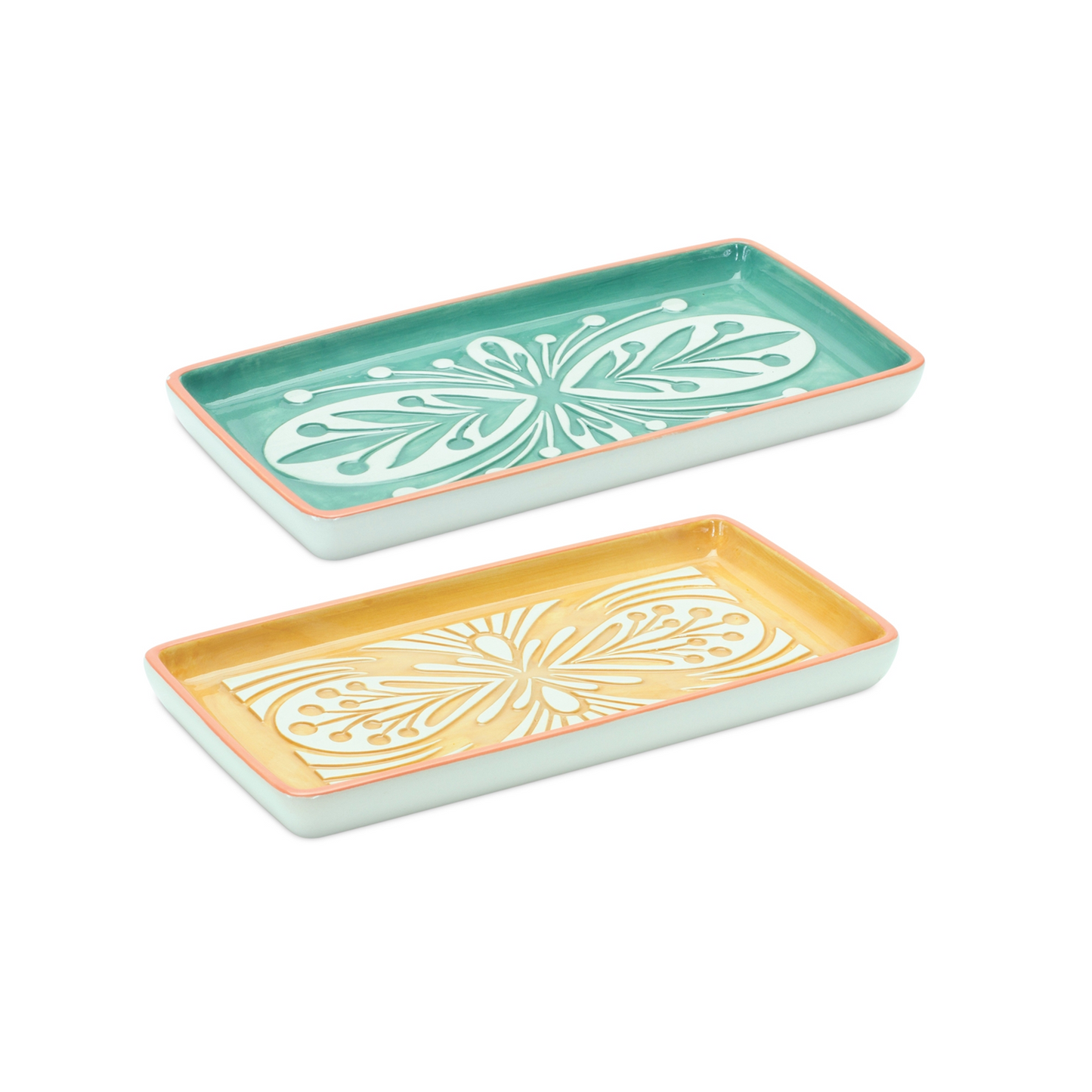 Ornamental Ceramic Tray (Set of 6) -Ship Only