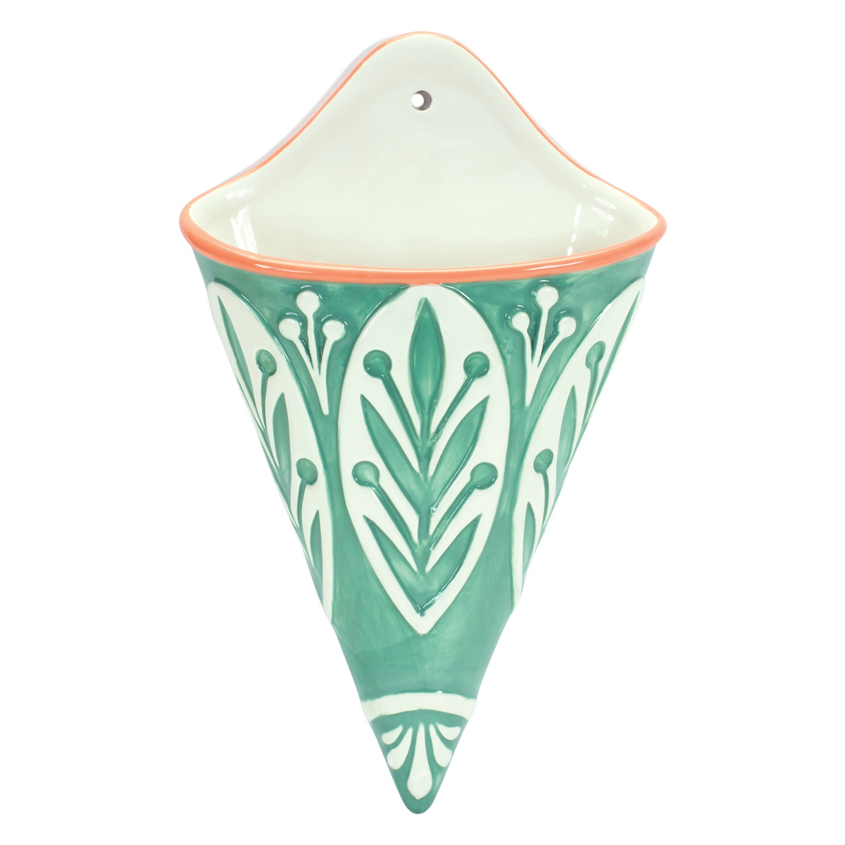 Ornamental Ceramic Wall Pocket (Set of 2) -Ship Only