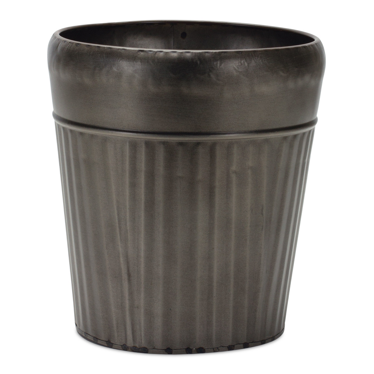 Pewter Metal Planter with Tapered Design (Set of 3) -Ship Only
