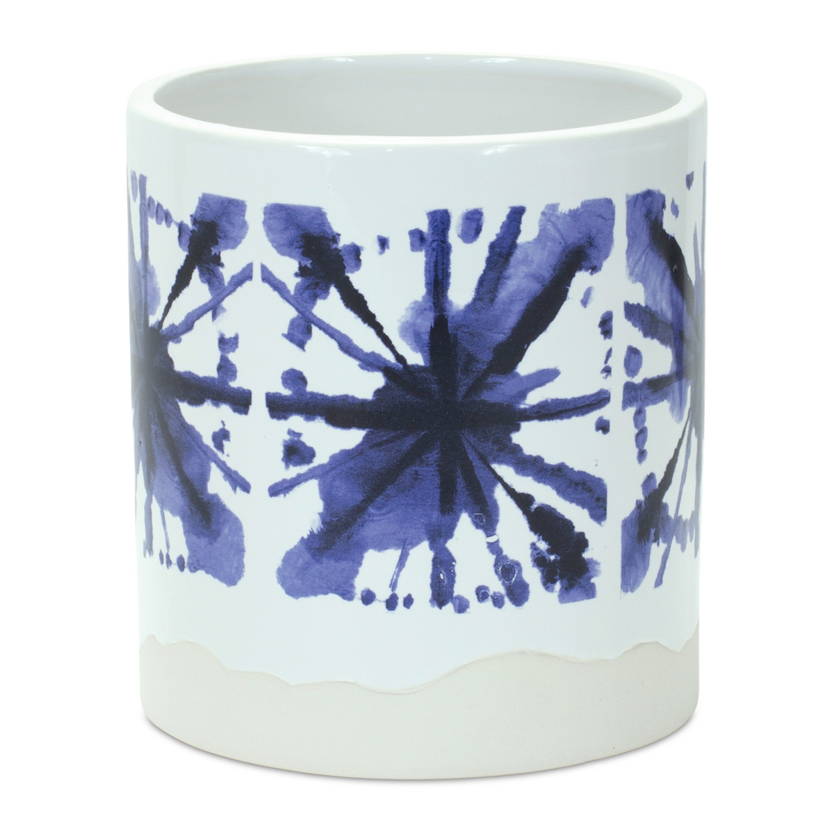 Tie-Dye Print Ceramic Pot (Set of 2) -Ship Only