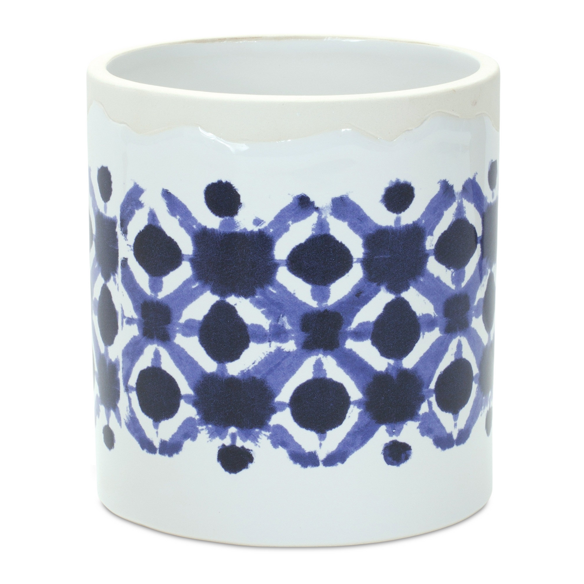 Tie-Dye Print Ceramic Pot (Set of 2) -Ship Only