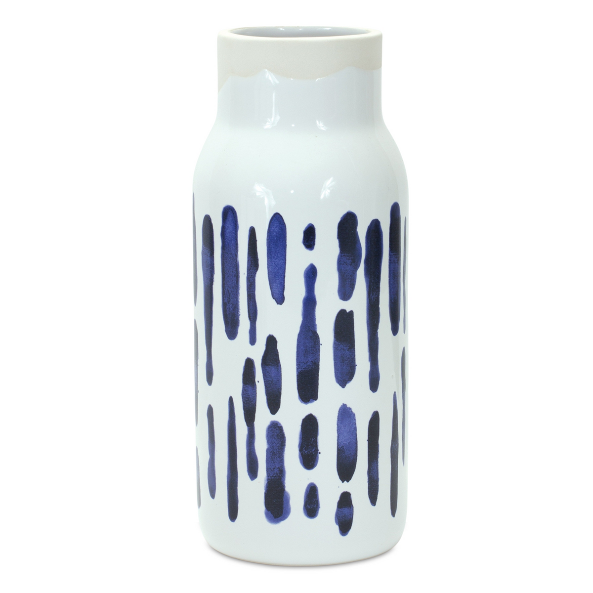Two-Tone Tie Dye Design Ceramic Vase (Set of 2) -Ship Only