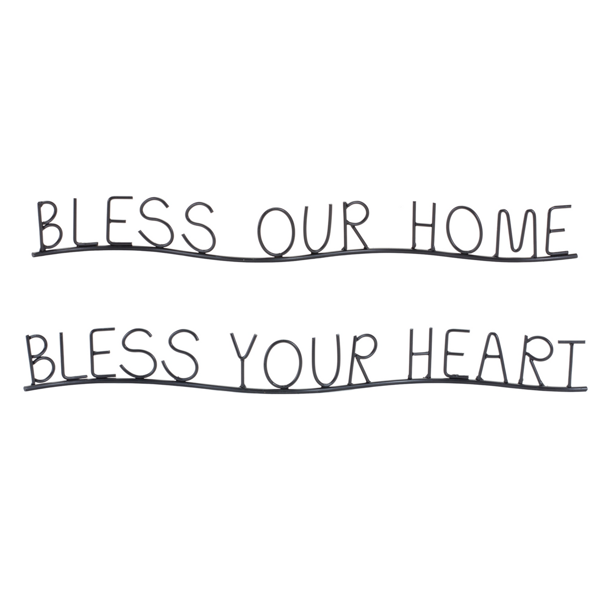 Bless Our Home and Heart Sentiment Decor (Set of 4) -Ship Only