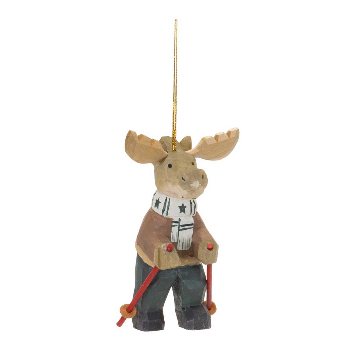 Moose on Skis Ornament (Set of 6) -Ship Only