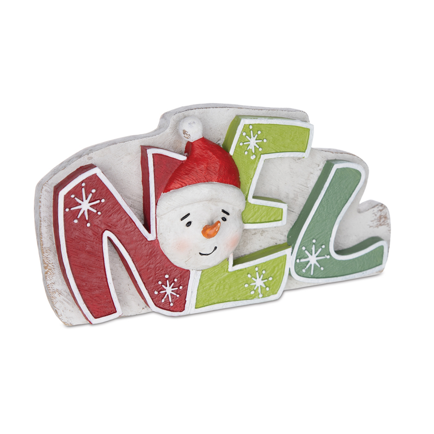 Snowman Noel Joy Snow Tabletop Sign (Set of 3) -Ship Only