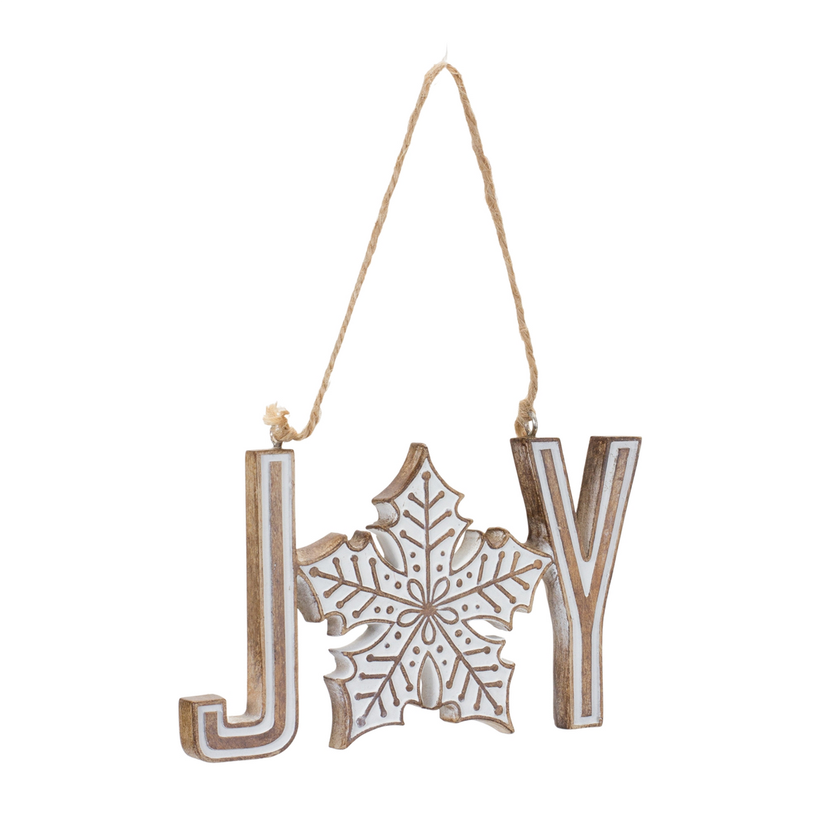 Joy Noel Snowflake Ornament (Set of 12) -Ship Only