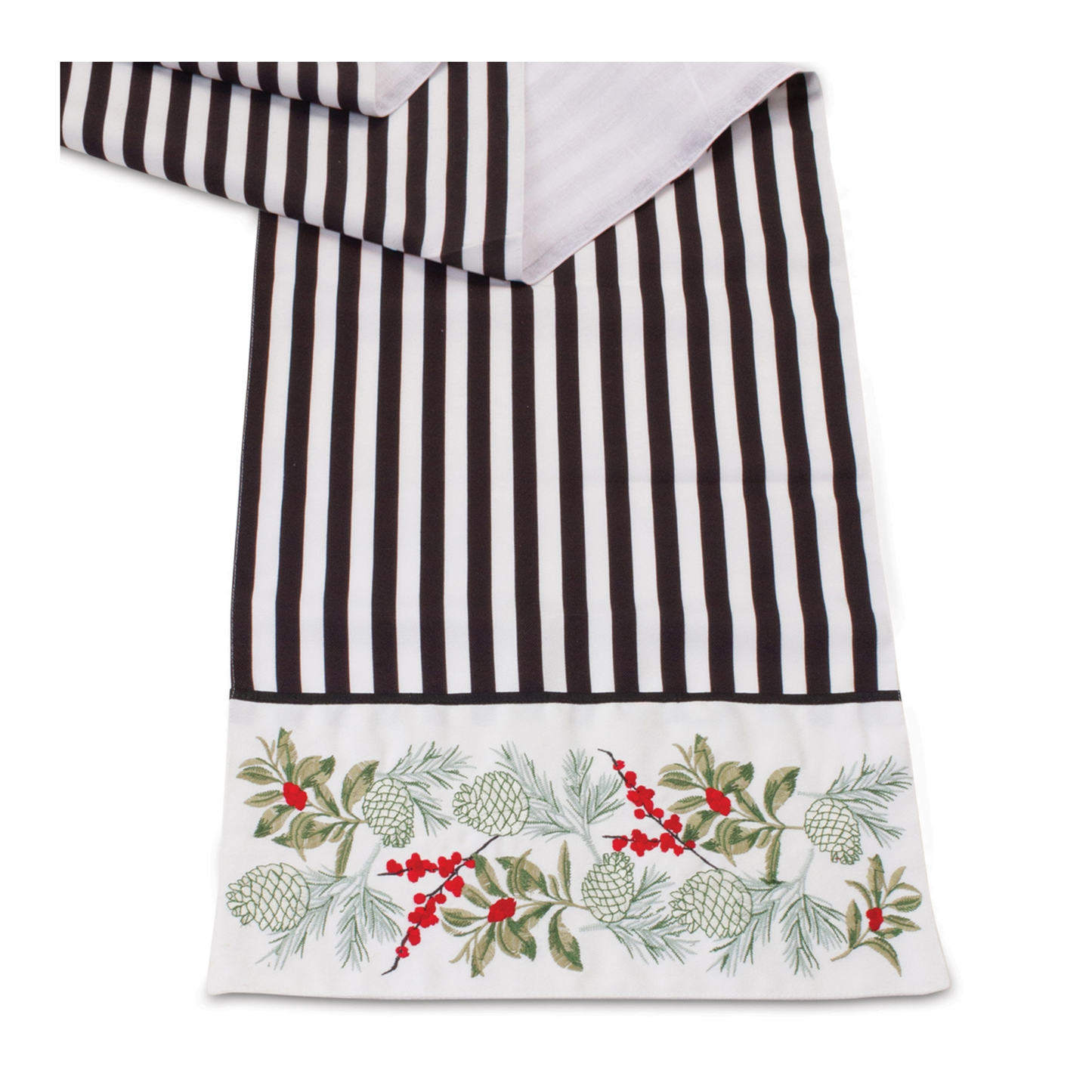 Striped Holiday Table Runner 72"L -Ship Only