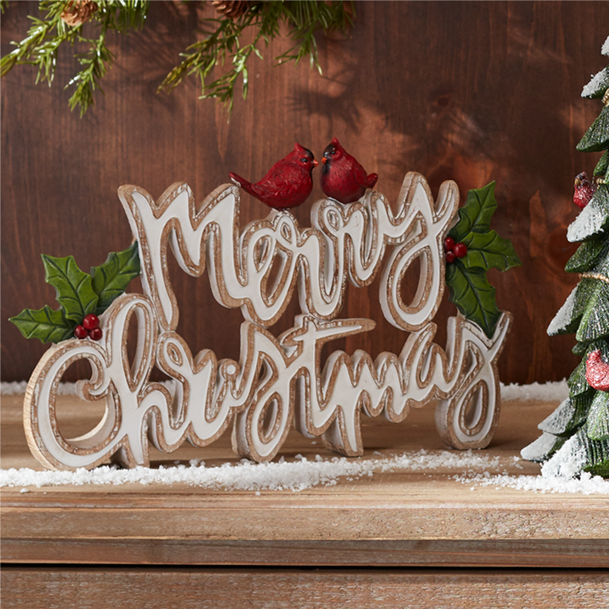 Merry Christmas Tabletop Sign (Set of 2) -Ship Only