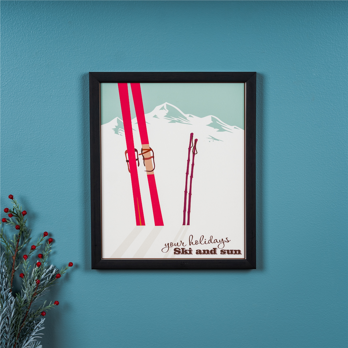 Ski and Sun Frame 11.75"H -Ship Only