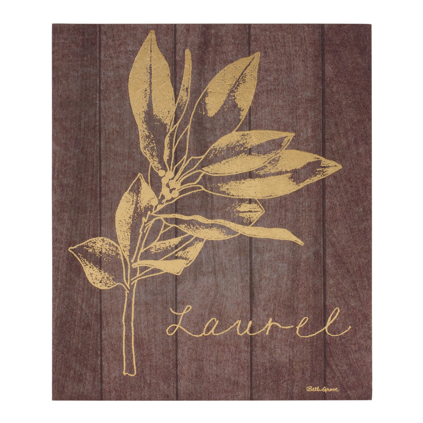 Laurel and Holly Plaque (Set of 2) -Ship Only