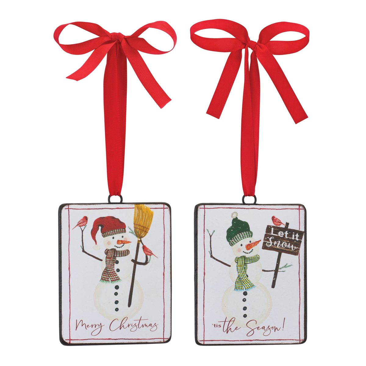 Snowman Sentiment Ornament (Set of 12) -Ship Only