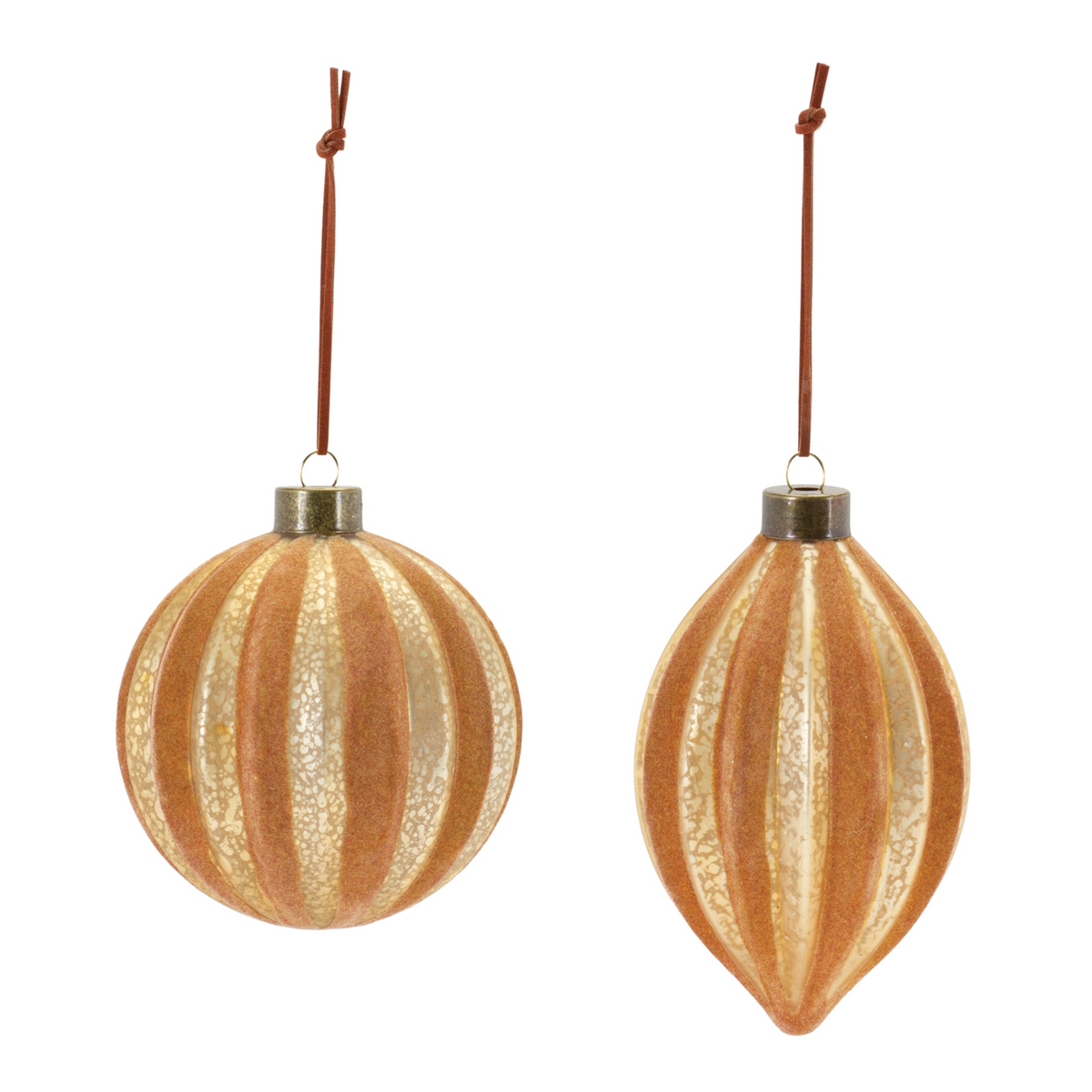 Ornament (Set of 12) 5"H, 5.5"H Glass -Ship Only