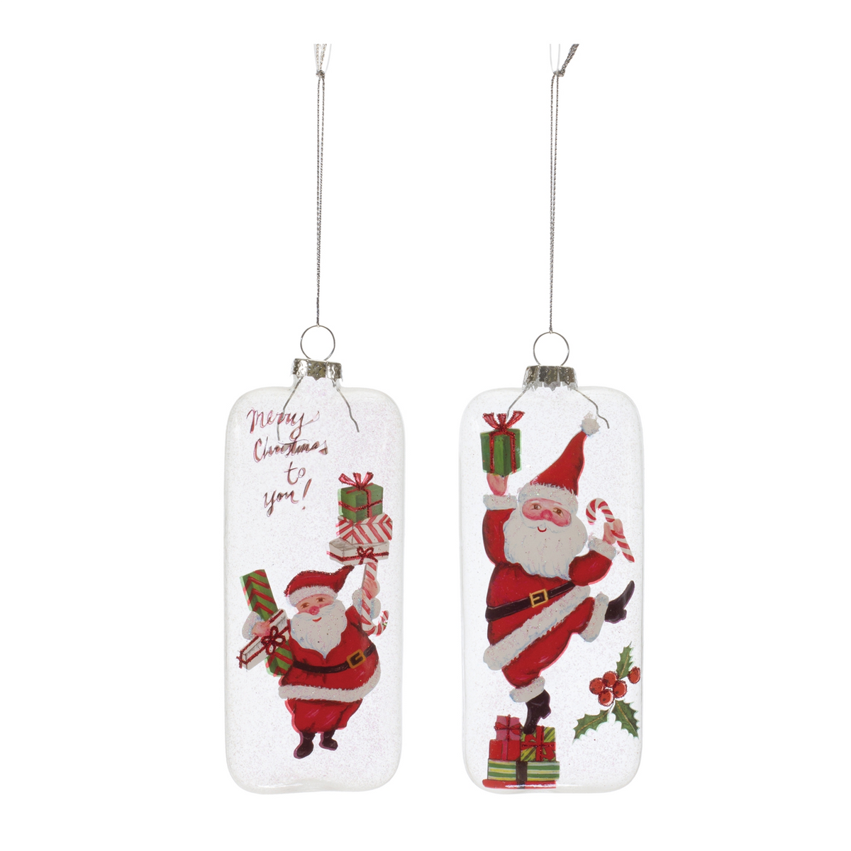 Whimsical Santa Ornament (Set of 12) -Ship Only