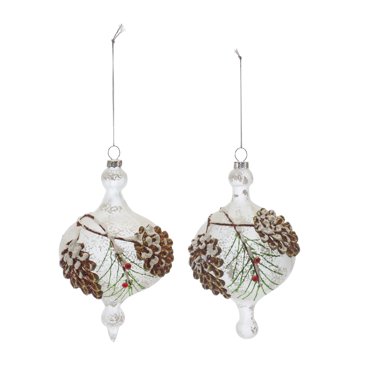 Ornament (Set of 12) 6”H Glass -Ship Only