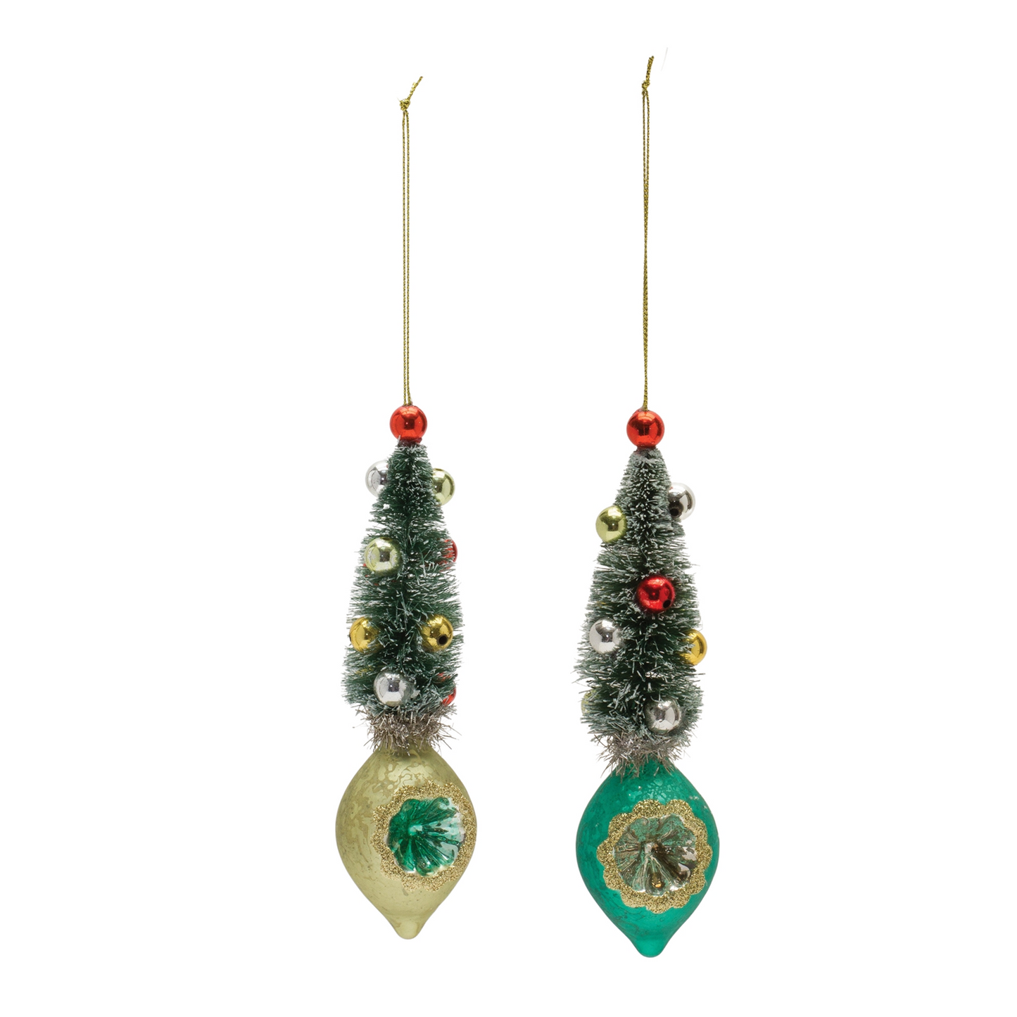 Pine Tree Reflector Drop Ornament (Set of 12) -Ship Only