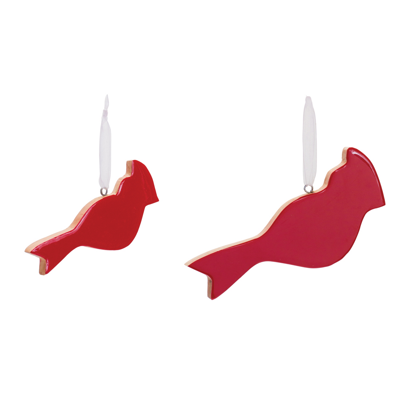 Glass Cardinal Bird Ornament (Set of 6) -Ship Only
