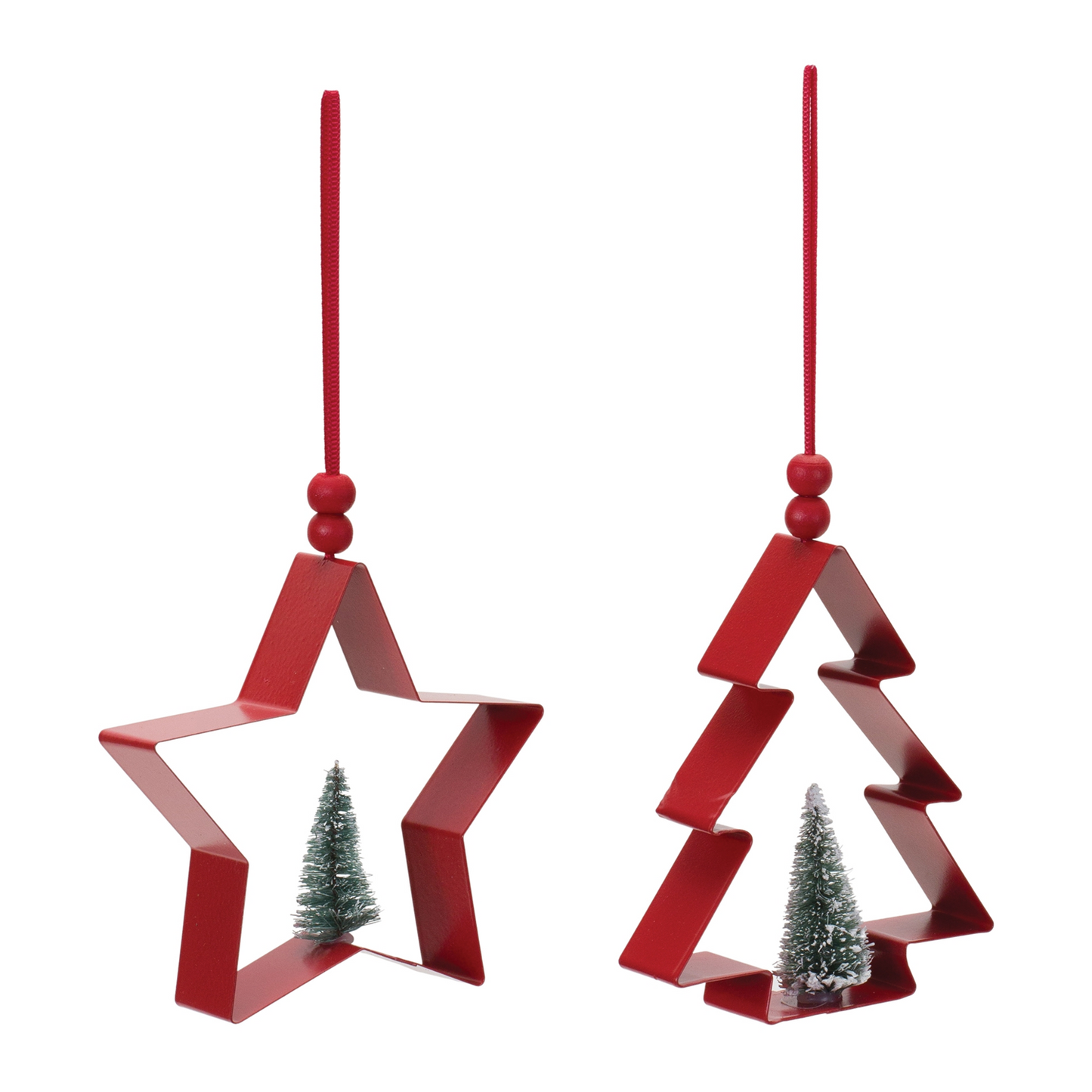Star and Pine Tree Cookie Cutter Ornament (Set of 6) -Ship Only