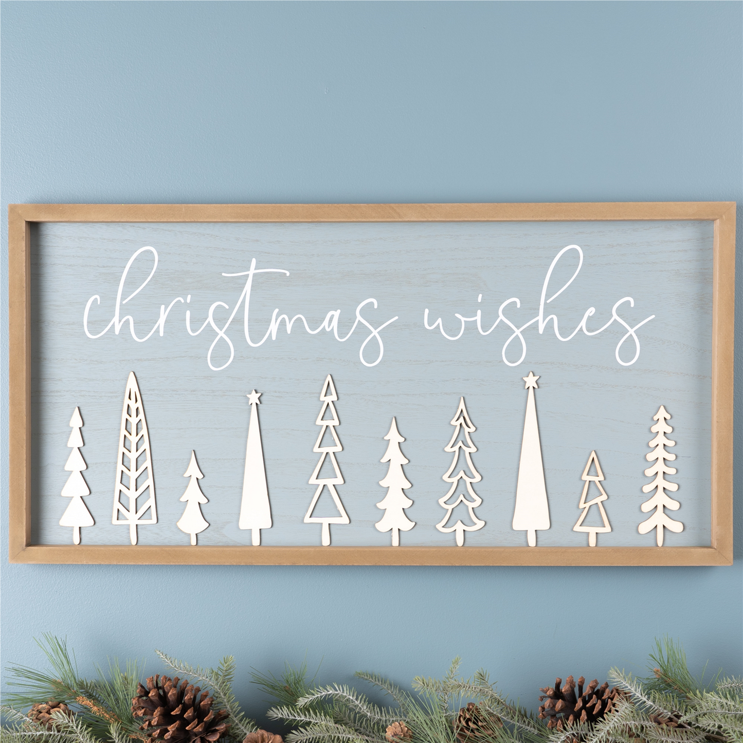 Christmas Wishes Holiday Wall Sign 31.5"L -Ship Only