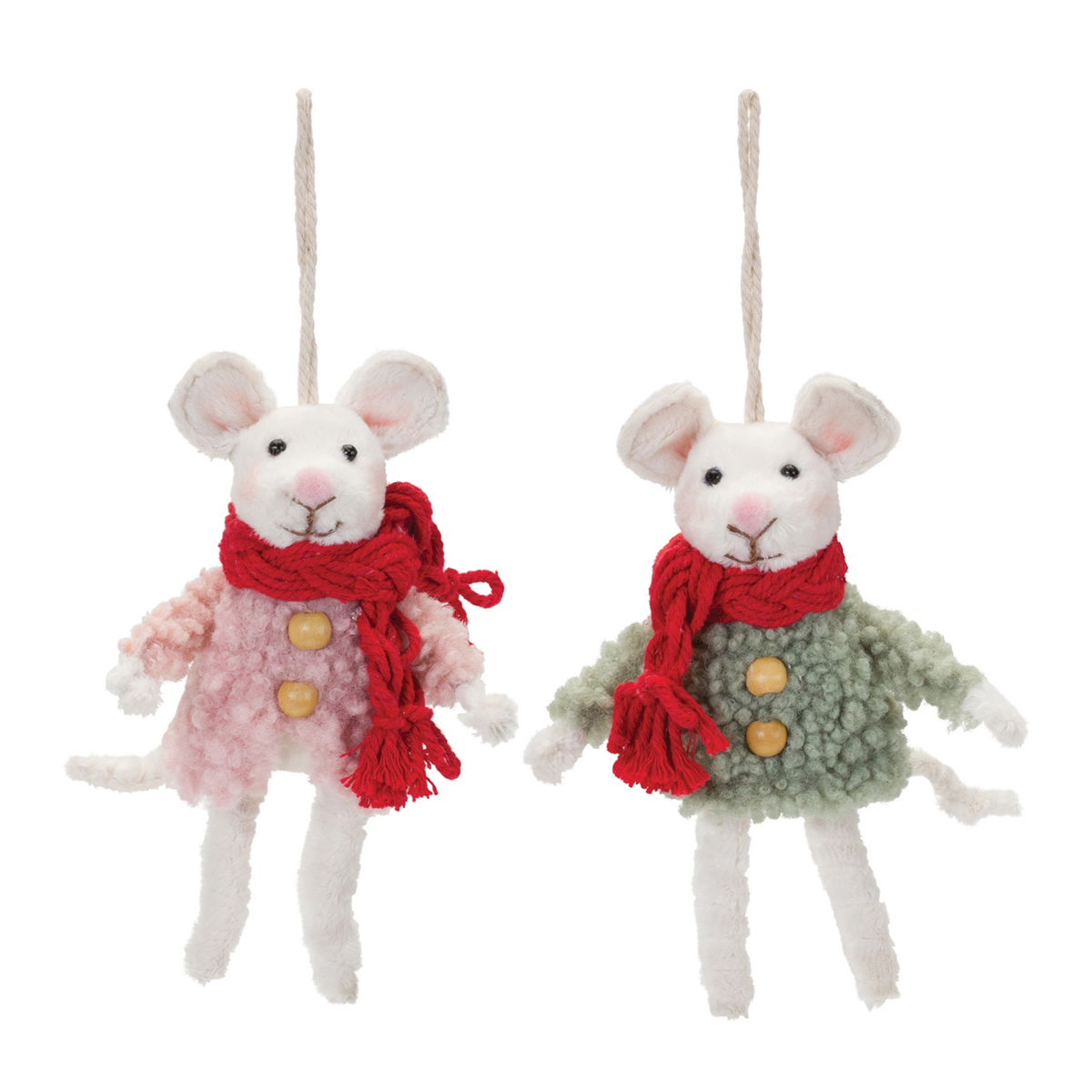 Winter Mouse Ornament (Set of 6) -Ship Only