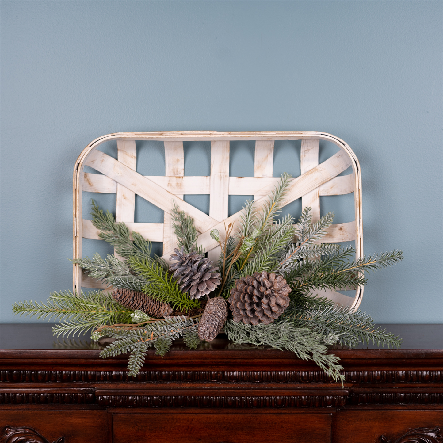 Pine Cone Wood Wall Hanging 20.5"H -Ship Only