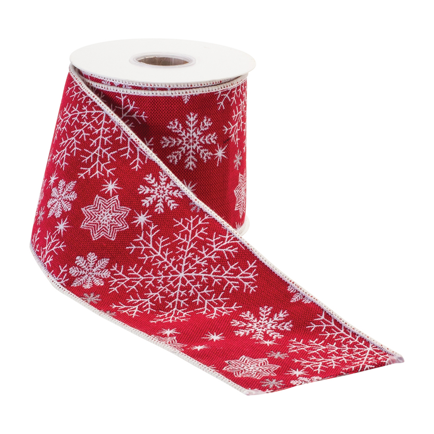 Festive Snowflake Ribbon 4" x 5 yds. -Ship Only