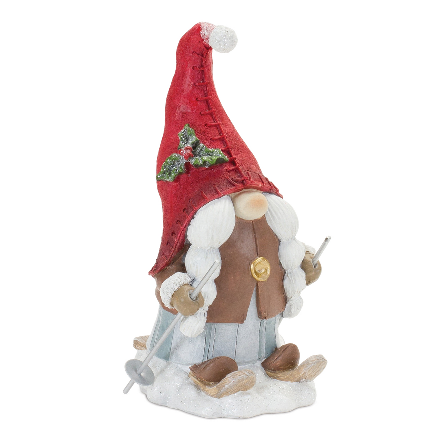 Winter Gnome on Skis Figurine (Set of 4) -Ship Only