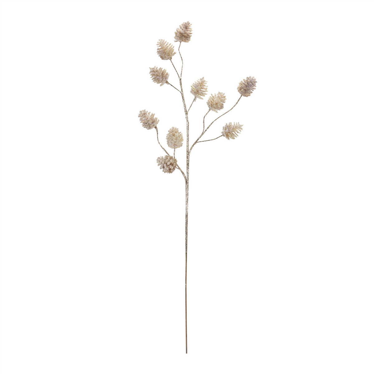 Champagne Pinecone Spray (Set of 6) -Ship Only