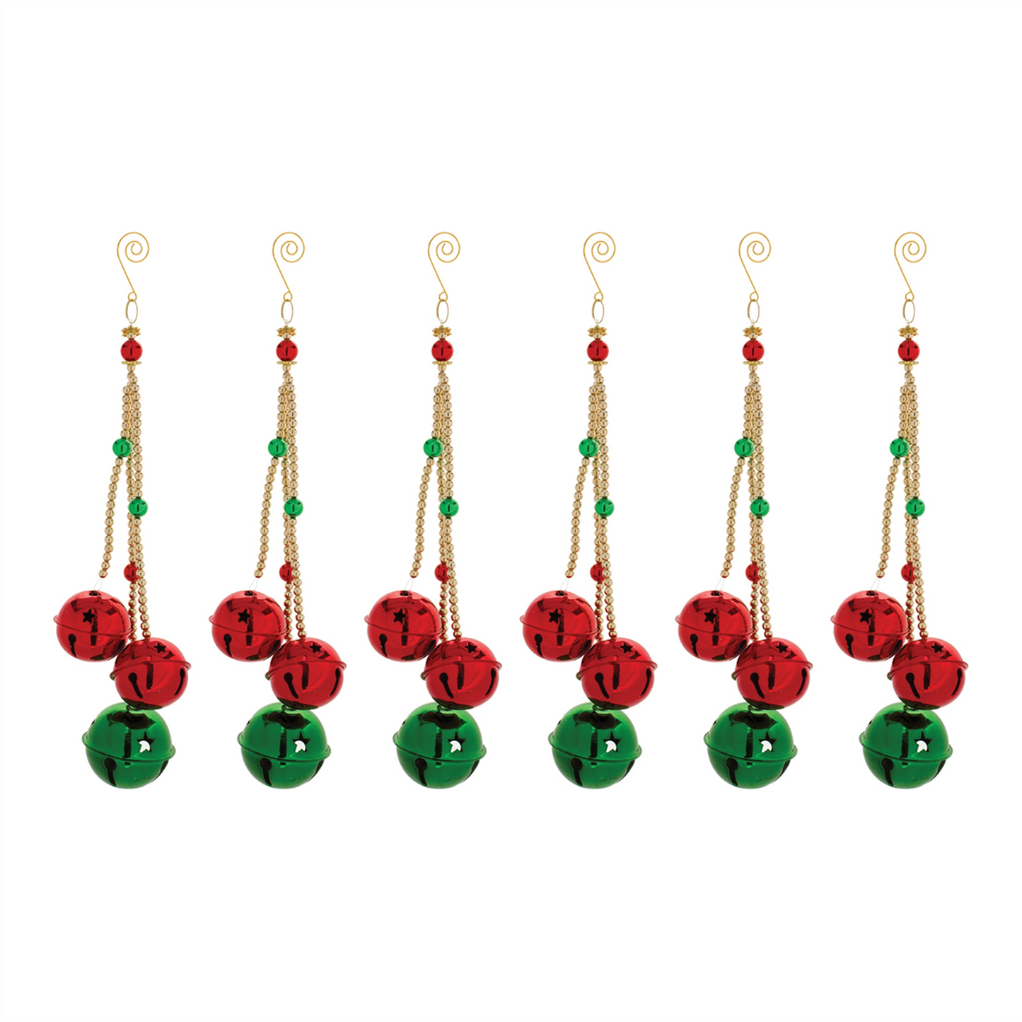 Sleigh Bell Drop Ornament (Set of 6) -Ship Only