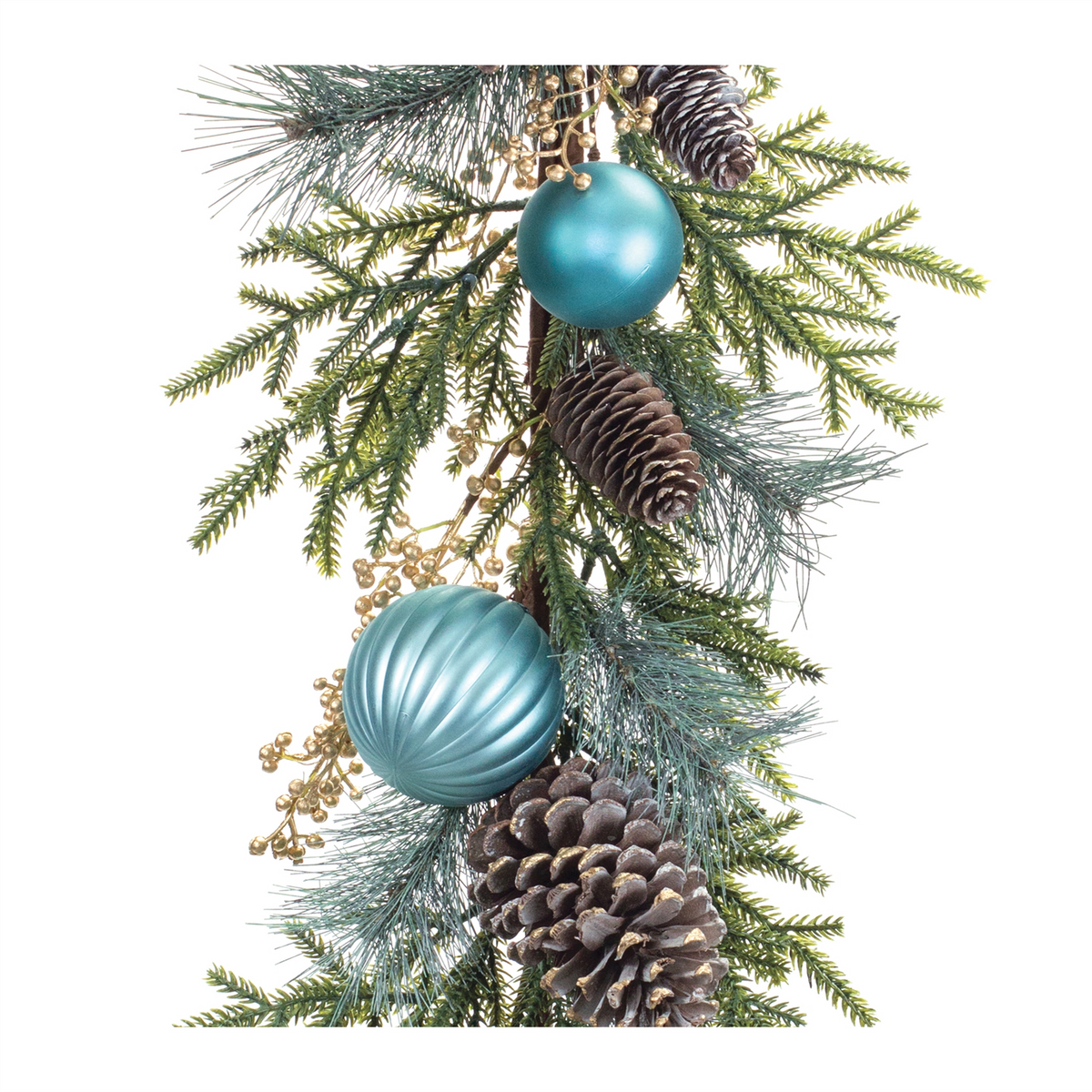 Decorated Holiday Pine Garland 6'L -Ship Only