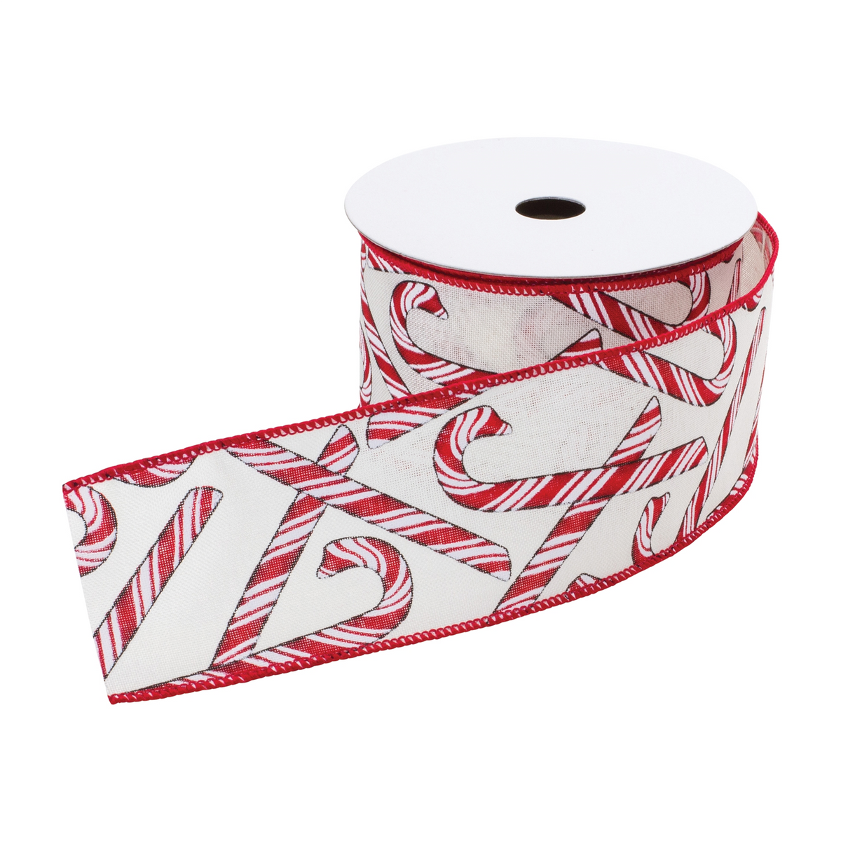 Wired Candy Cane Ribbon (Set of 2) -Ship Only