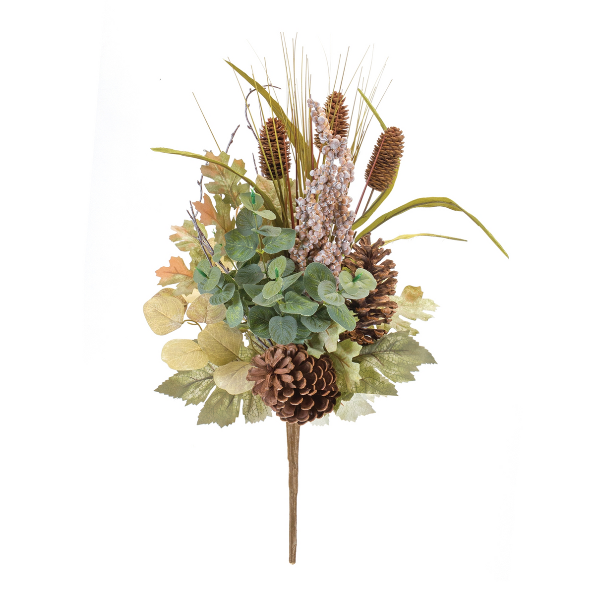 Foliage/Berry/Cone Bush (Set of 2) 23”H Polyester -Ship Only
