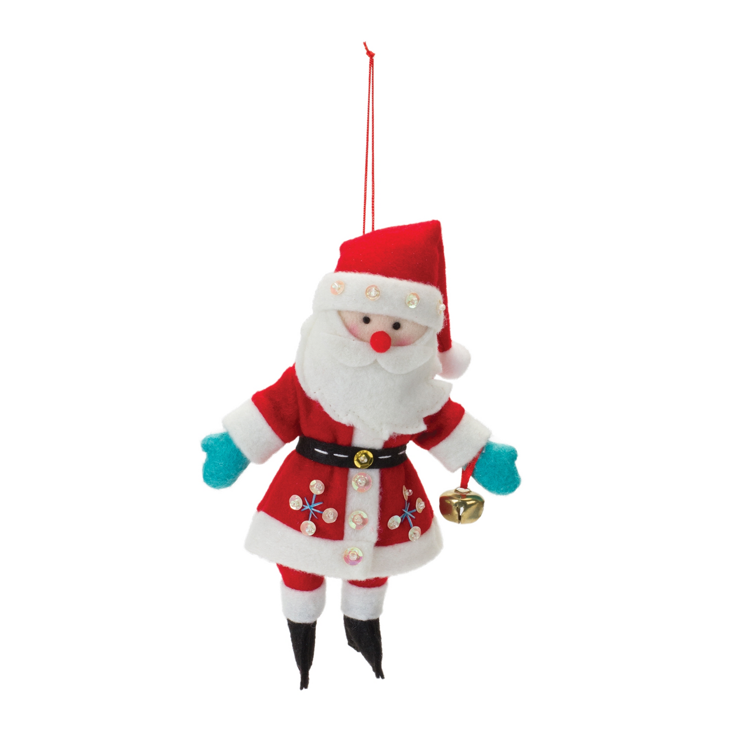 Plush Santa Ornament (Set of 12) -Ship Only