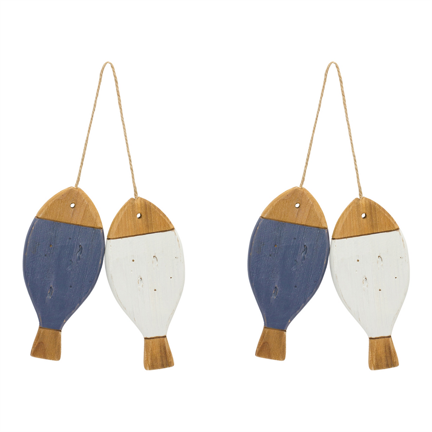 Fir Wood Fish Ornament (Set of 2) -Ship Only