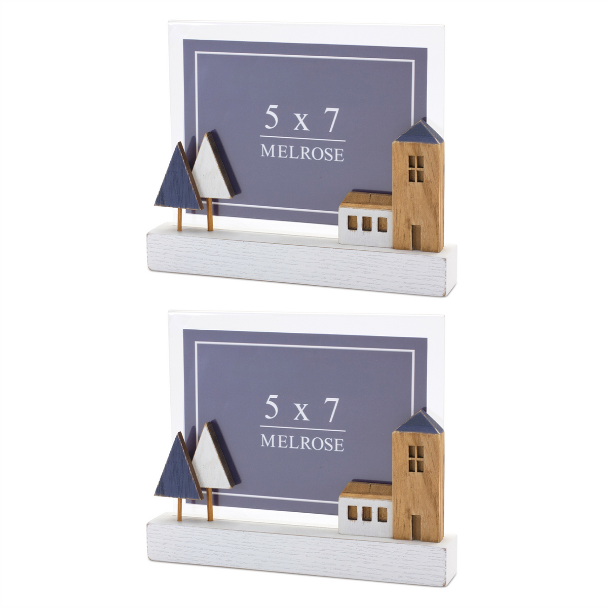 Wood Tabletop Photo Frame (Set of 2) -Ship Only