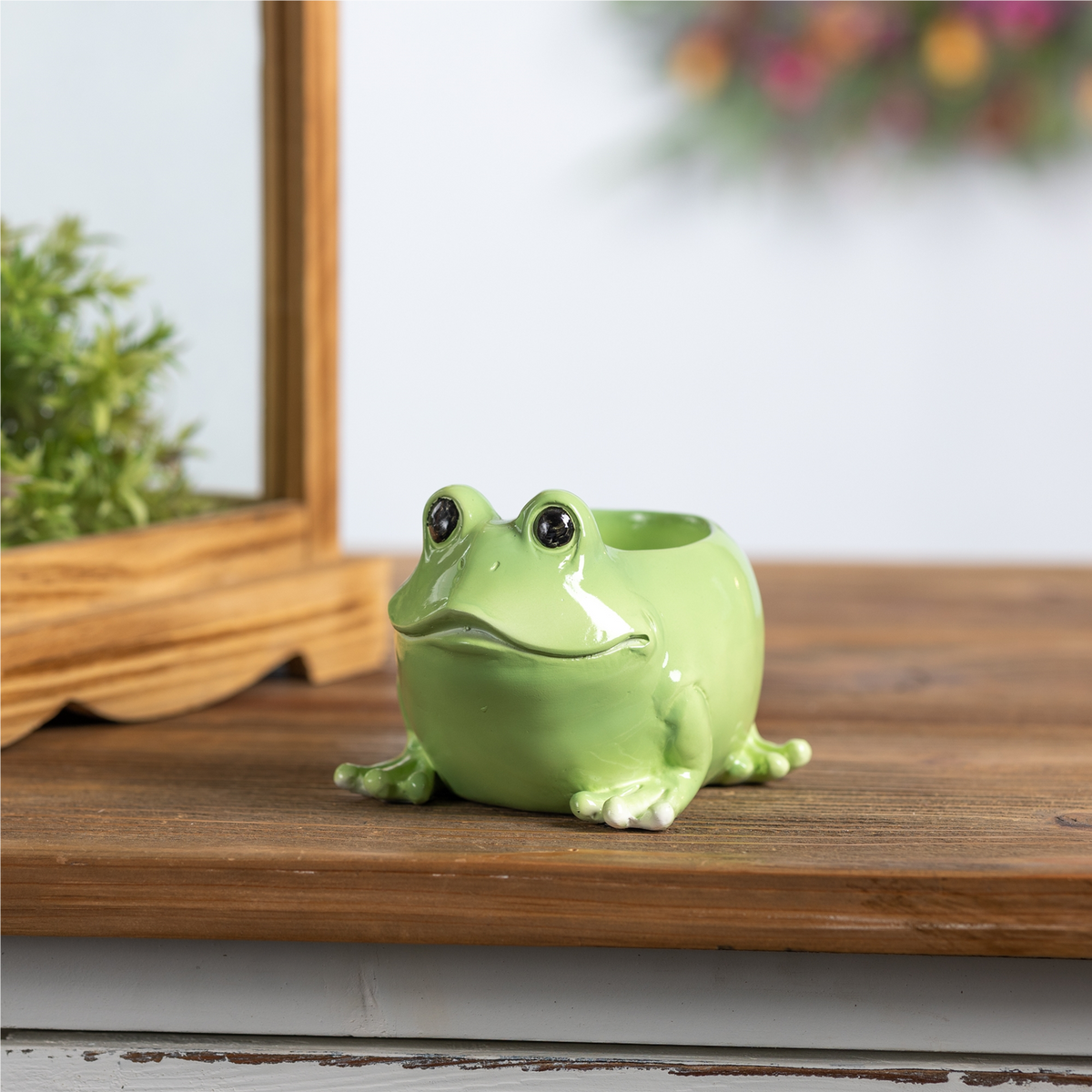 Frog Planter (Set of 2) 5"L x 3.5"H Resin -Ship Only