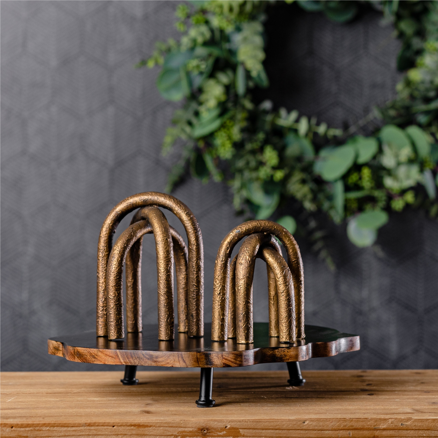 Modern Metal Arches Sculpture (Set of 2) -Ship Only