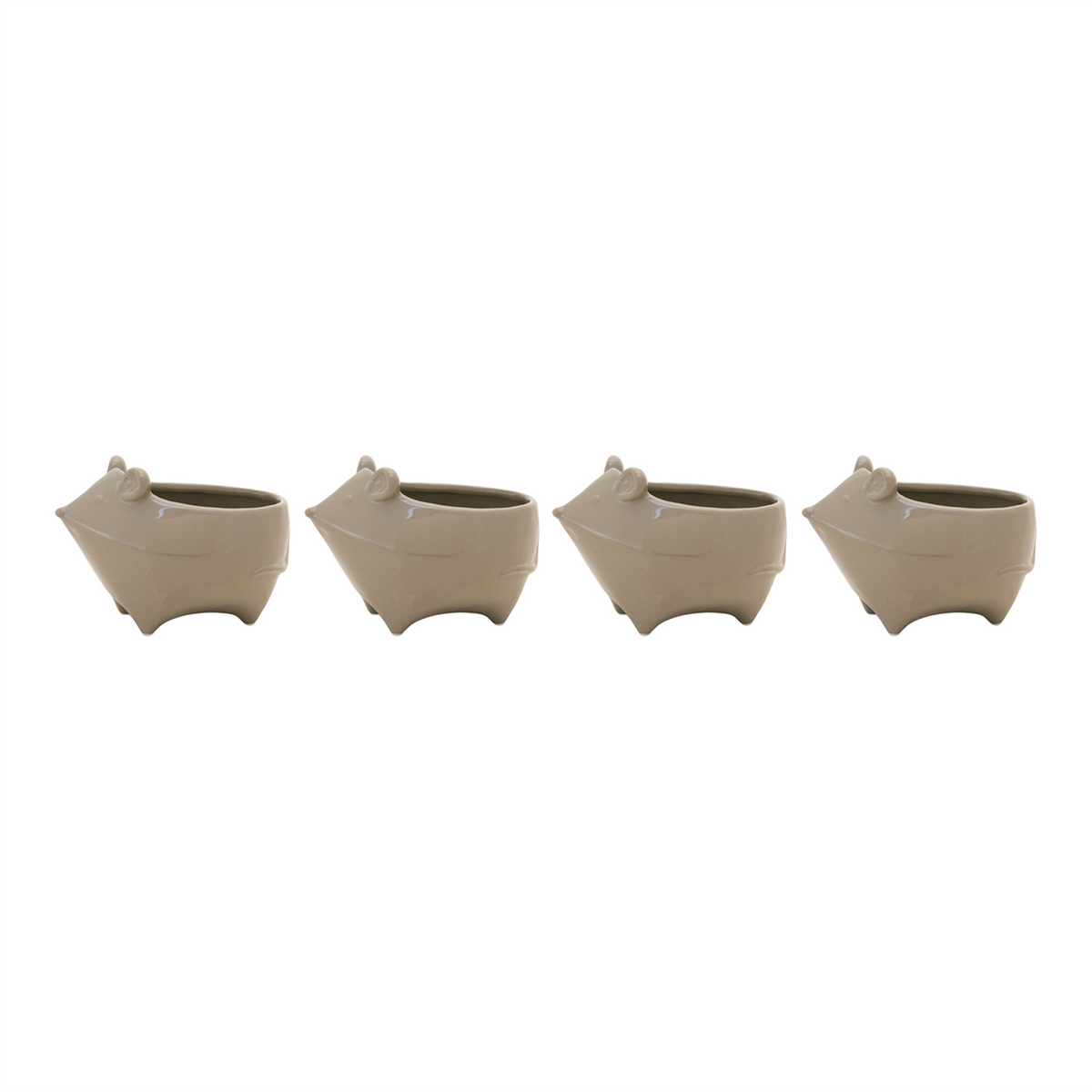 Ceramic Mouse Planter (Set of 4) -Ship Only
