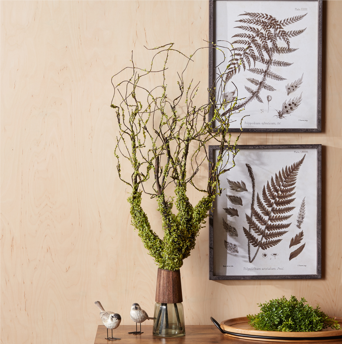 Moss Foliage Vine Branch (Set of 2) -Ship Only