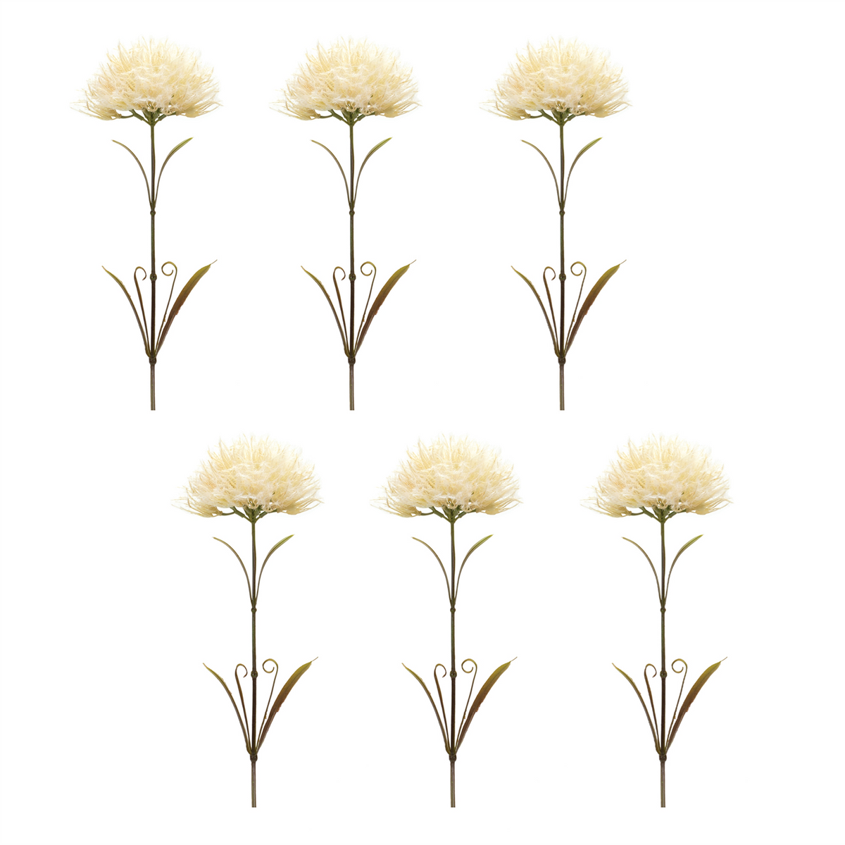 Puff Flower Stem (Set of 6) -Ship Only