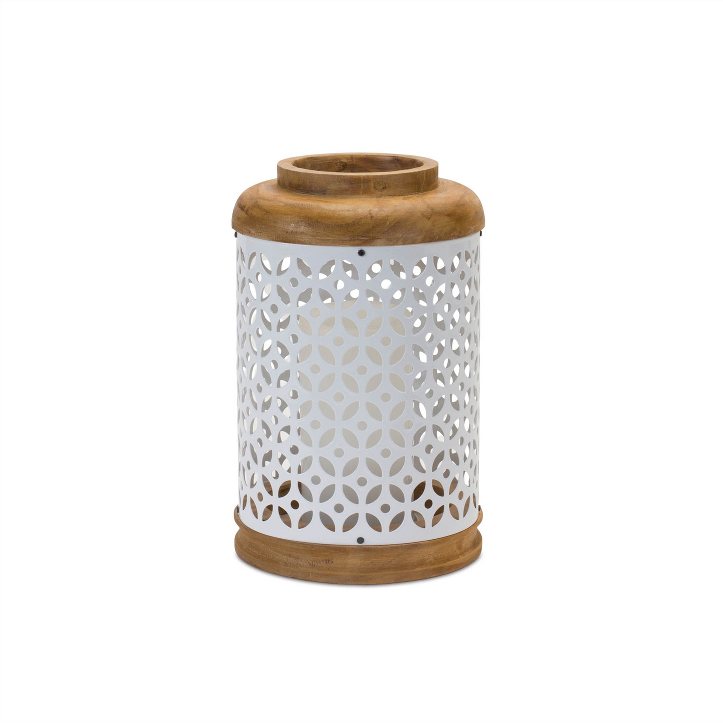 Geometric Punched Metal Lantern (Set of 2) -Ship Only