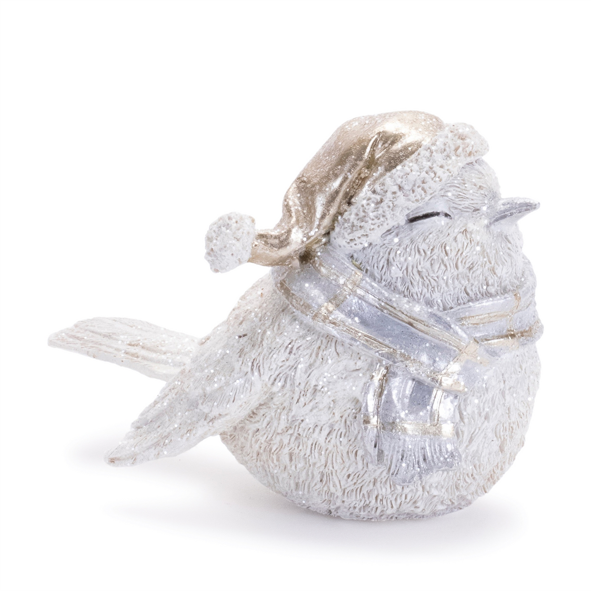 Glittered Winter Bird with Scarf (Set of 6) -Ship Only