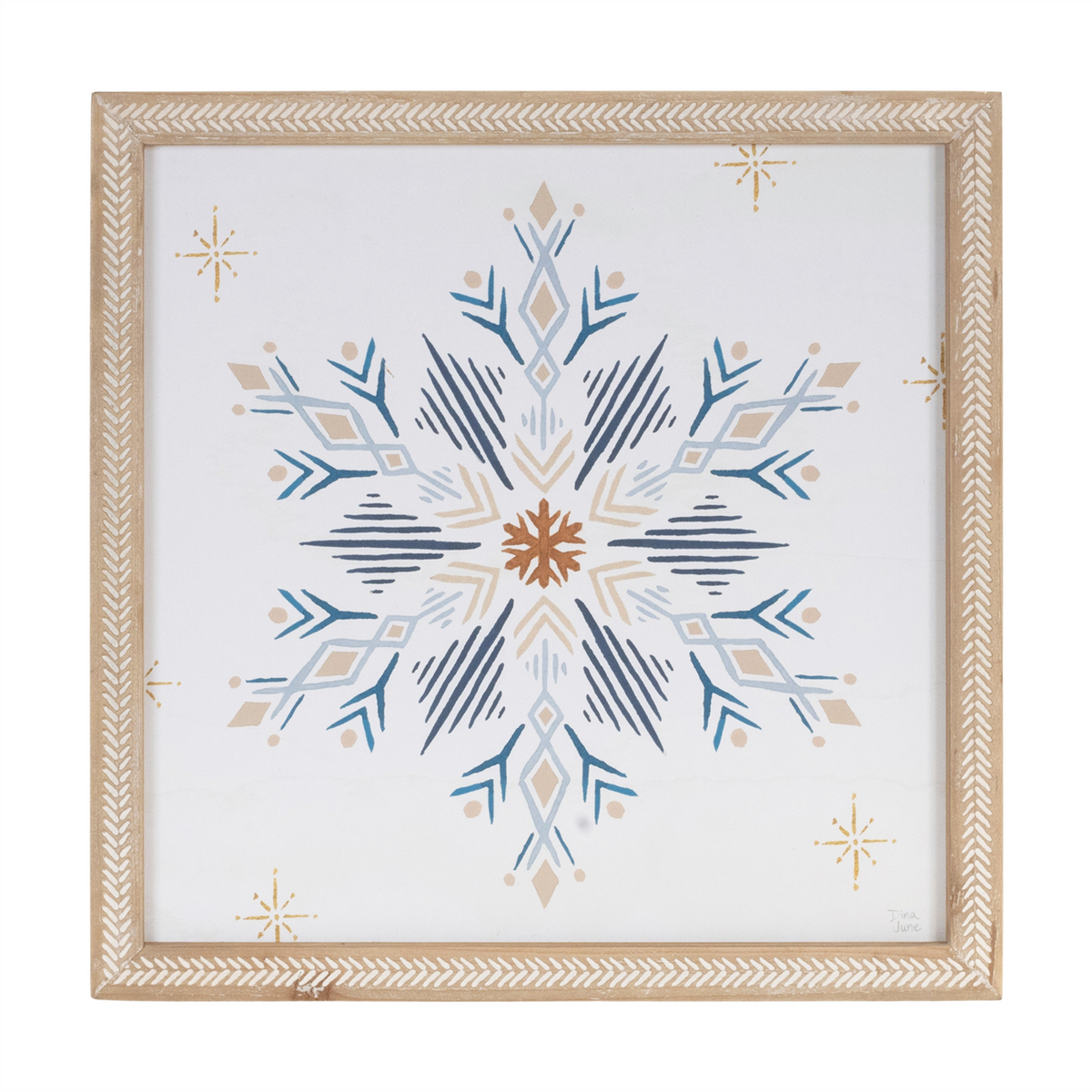 Framed Holiday Snowflake Print (Set of 2) -Ship Only
